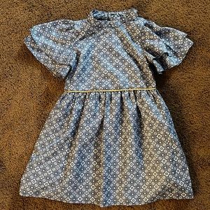 Janie and Jack size 5 patterned ruffle sleeve dress